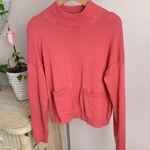 J. Crew Coral Turtleneck Sweater